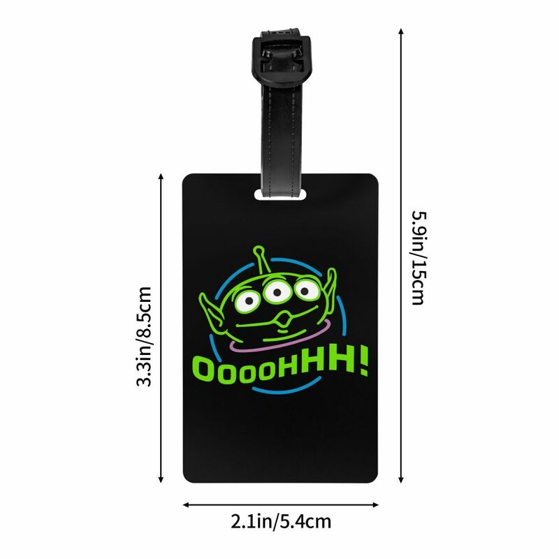Oooohhhhhh Alien Toy Story Luggage Tag for Travel Suitcase Privacy Cover ID Label