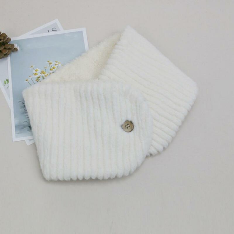 Bufanda Unisex acogedora para hombres y mujeres, calentador de cuello forrado de lana suave con cierre de botón para el clima, comodidad fácil de usar, Invierno