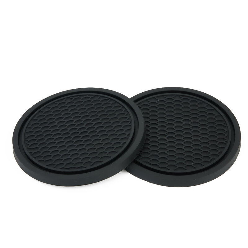 Durable Car Car Coasters Exterior Replacement Tool Trim 2pcs Anti Slip Black Car Coasters Interior Accessories