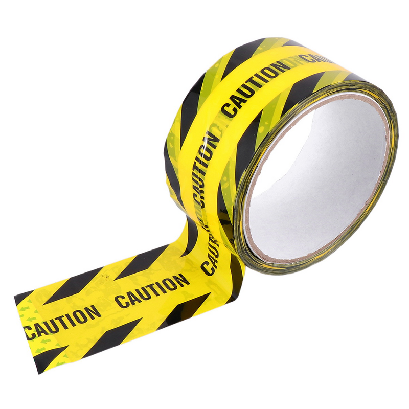 Safety Color Tape Rolls,  82 feet- Bright Yellow w/ Black for Best Readability- Maximum Visibility- Designed for Danger/