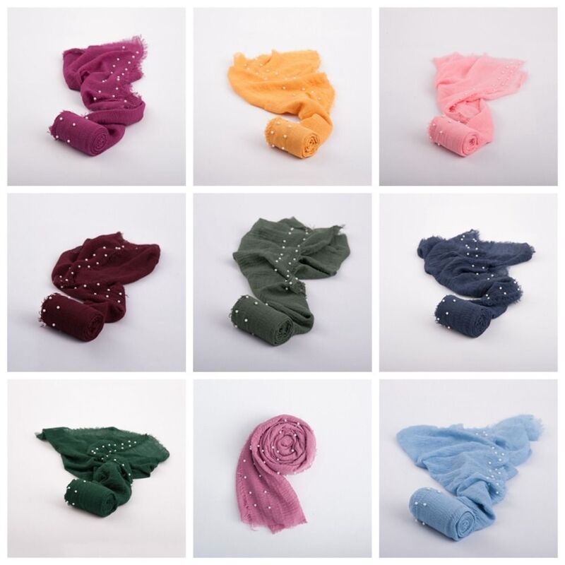 Stretch Neugeborenen Fotografie Requisiten Decke Bio-Baumwolle weiche Fotoshooting Requisiten Decke Wraps mit Perle bunt