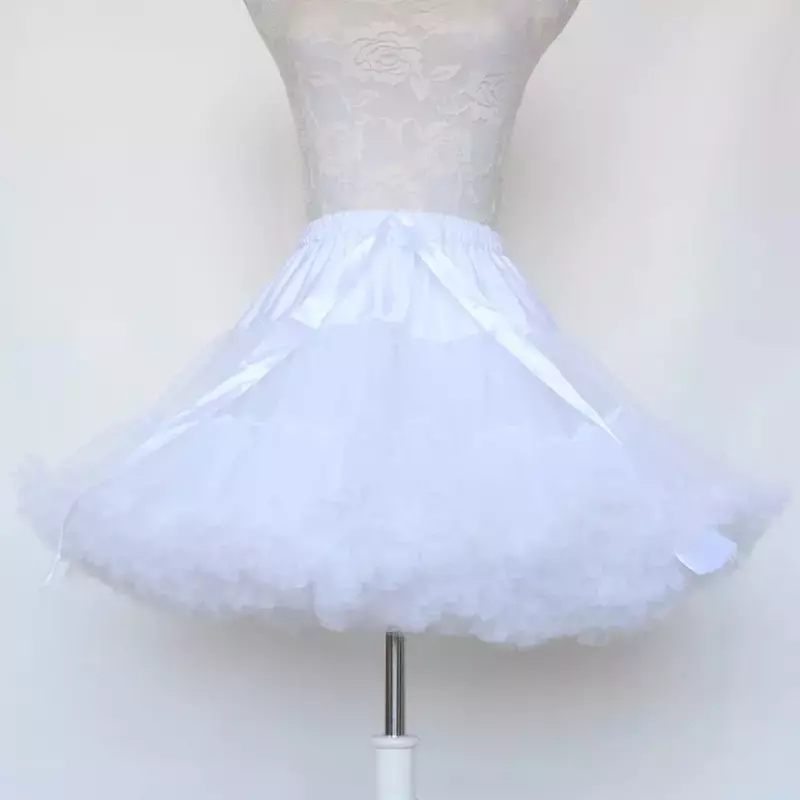 Rok pendek gaun bola rok gaun pendek rok Lolita rok Tutu balet rok Rockabilly Crinoline untuk gaun acara pernikahan