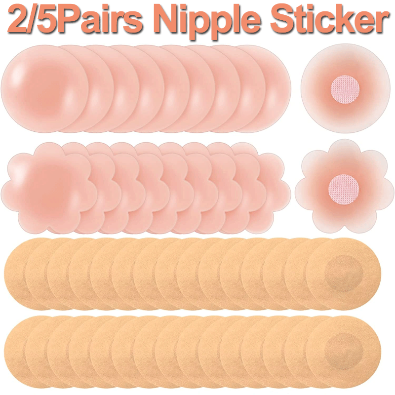 Reutilizável Silicone Nipple Cover, Peito Pétalas Lift Up, Invisible Bra, Adesivo Patch, Acessórios Íntimos, Mulheres, 2 Pcs, 10Pcs