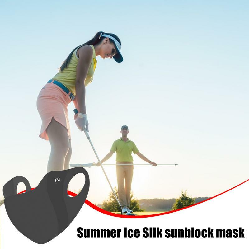 Ice Silk Sun Covers For Face UPF 50 Sunscreen Veil Ice Silk Scarf Reusable Summer Women's Sun Protection For Cycling Hiking