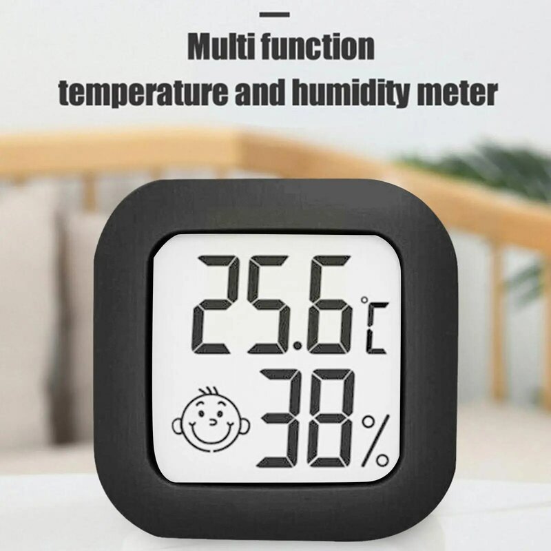 Black Thermo Hygrometer VKS-60 Infant Room LCD Thermo Hygrometer Infant Monitoring Environmental Monitoring And X9C4