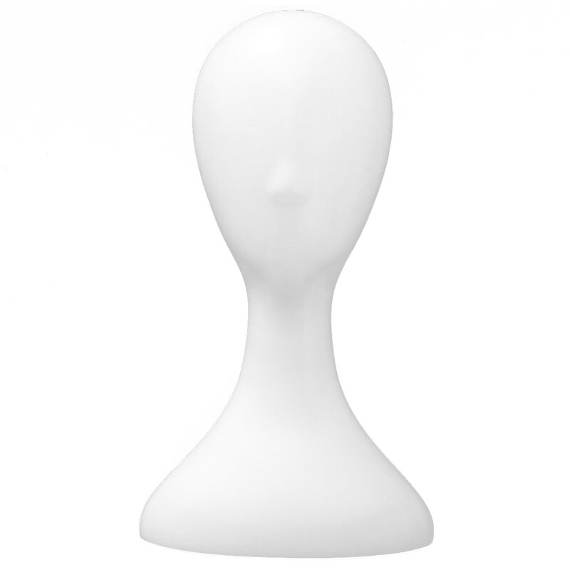 Lady high plastic head wig head female model head White