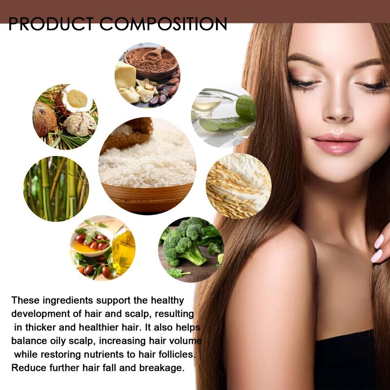 Shampoo Bar for Hair Growth Treatment Soap Nourish Anti-Hair Loss Rice Water Hair Clean Soap