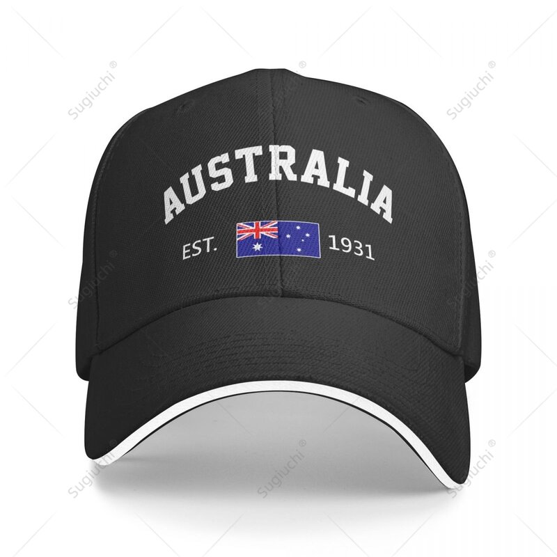 Czapka z daszkiem Australia EST.1931 Dzień Niepodległości mężczyźni kobiety Unisex Hip Hop kanapki Snapback czapka golfowa wędkowanie