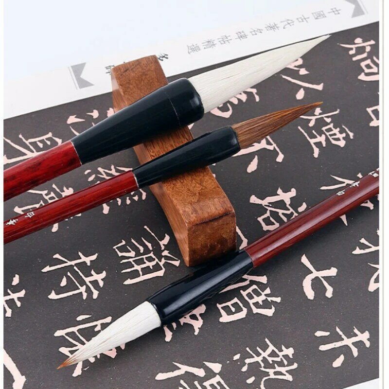 Juego de brochas de pluma de pincel de caligrafía china de paisaje chino, Set de regalo con múltiples pelos de tejón de piedra de pincel para pintar con acuarelas