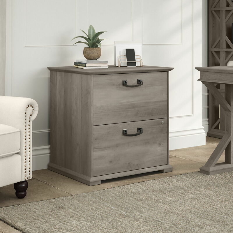 Farmhouse Lateral File Cabinet in Driftwood Gray