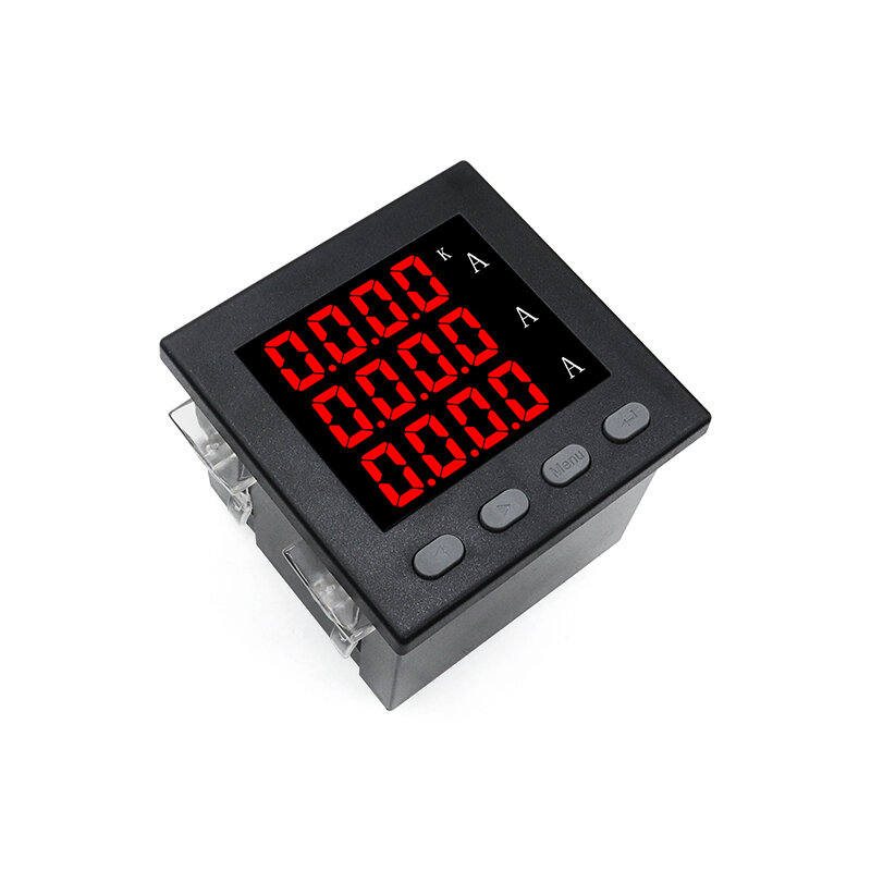 96*96*78MM Single/Three Phase Ammeter Panel Meter Digital Display Square Ampere With 100A 150A 200A CT
