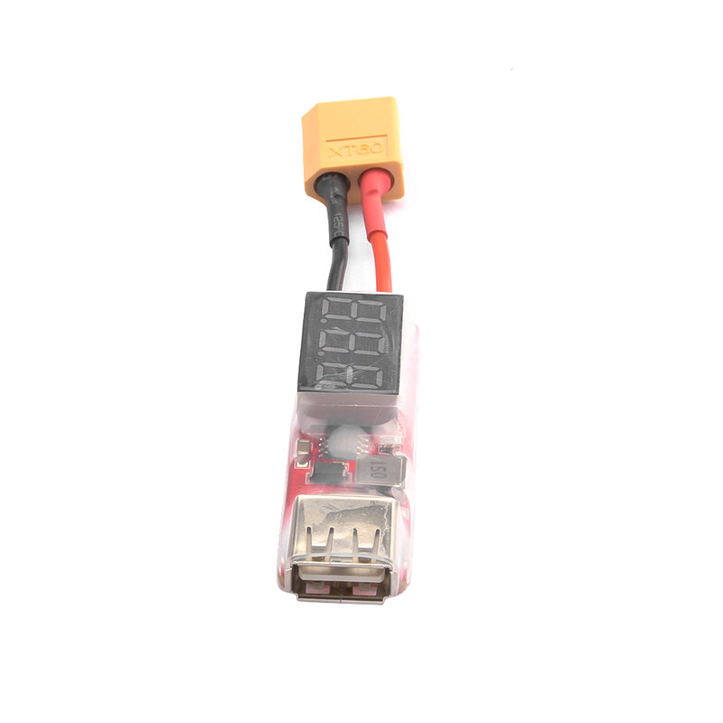 2S-6S Lipo batería de litio XT60 / T enchufe al convertidor del cargador USB con tablero adaptador de pantalla de voltaje para proteger las características del teléfono