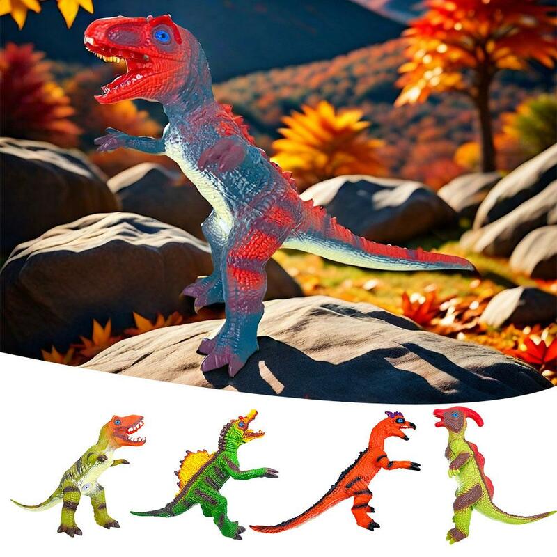 Dinosaur Simulation Animal Model Soft Gel Sound Archaeopteryx Gift And Children's World Toy Material Dinosaur Safe Realisti J4M3