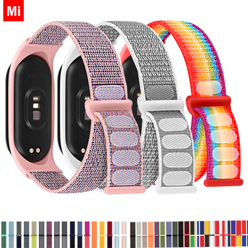 Nylon loop For Xiaomi Mi Band 7-7 nfc smartwatch Wristband Sports Miband7 Correa Replacement Bracelet smart band 7 6 5 4 3 Strap