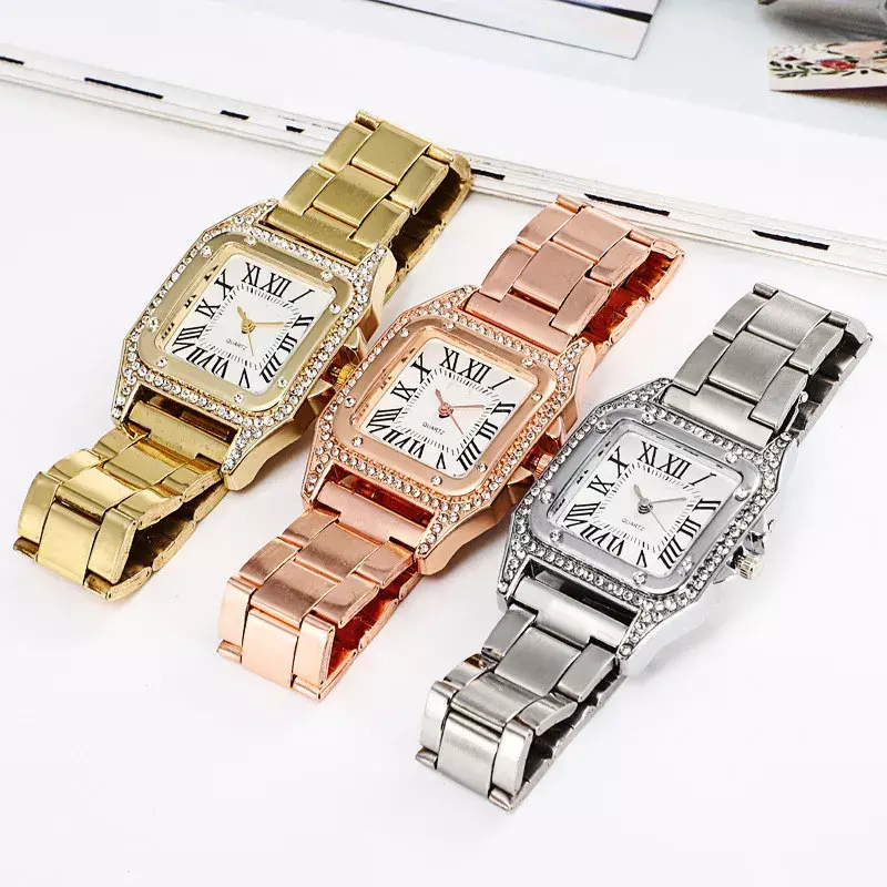 Kwadratowe damskie zegarki biznesowe kwarcowe zegarki na rękę Reloj Para Mujer damskie zegarki na co dzień studenckie damskie zegar Relógio Feminino