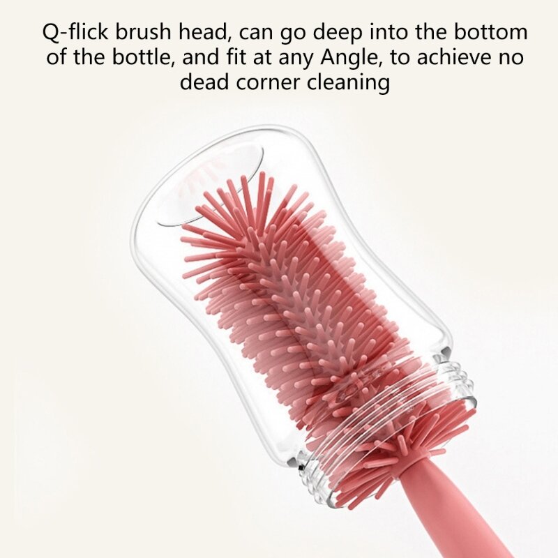 Upgraded Silicone Baby Bottle Brushes for Bottle Cleaning  Cleaning Brush Soft Brush Nipple Brush Straw Cleaner