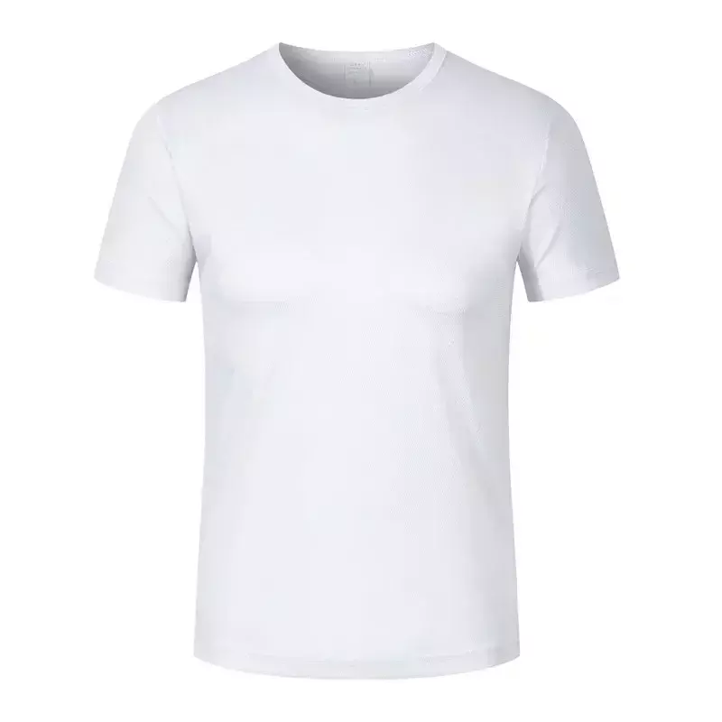 T Shirt Logo cetak wanita untuk pria cepat kering Gym lari kustom maraton pakaian olahraga lengan pendek merek Diy murah
