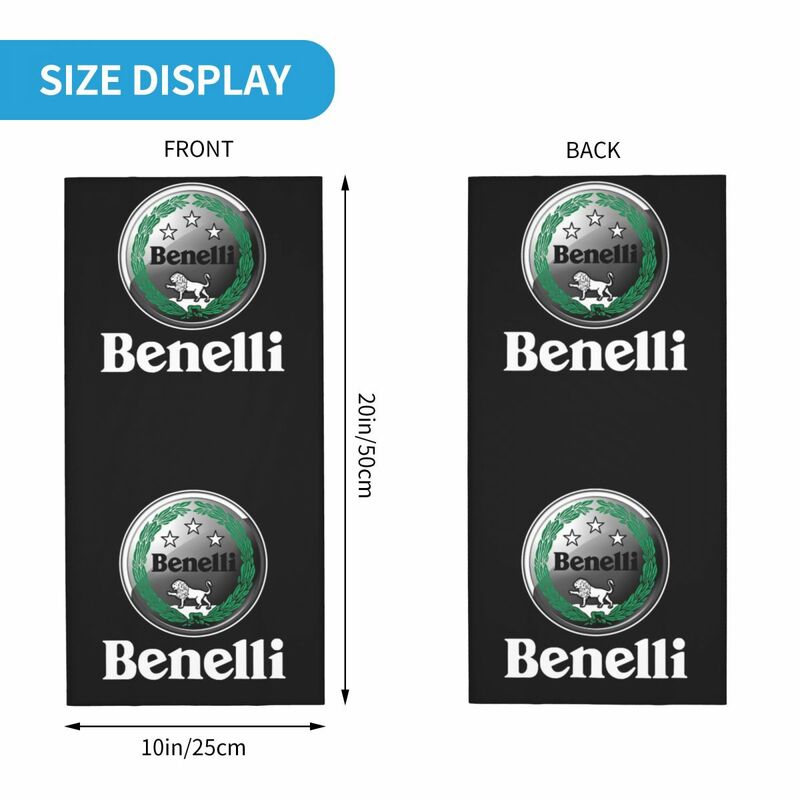 Benelli-男性と女性のためのオートバイプリントスカーフ,多機能ヘッドウェア,洗えるバンダナ,大人