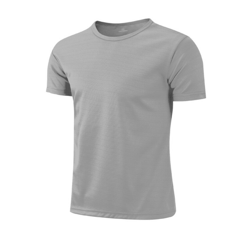 メンズマルチカラー半袖スポーツTシャツ,通気性のあるスポーツウェア,ジムシャツ,トレーニングトレーナー,速乾性