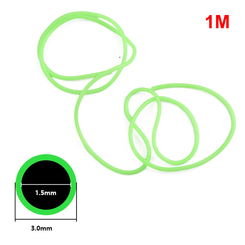 Tubo luminoso de PVC, aparejos de pesca de 0,8mm/1mm/1,5mm/2mm, longitud de 1/1, 5m, práctico, resistente a estrenar