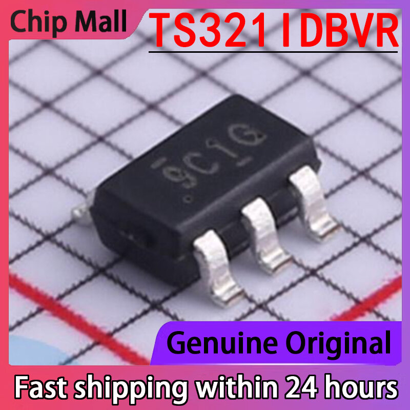 Piezas TS321IDBVR Original, paquete de amplificador operativo de un solo canal de baja potencia, 10 SOT23-5, nuevo