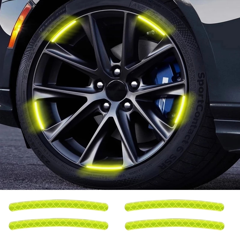 Auto Radnabe reflektierende Aufkleber Reifen Felge Nacht Warn streifen Motorrad Fahrrad Reifen Sicherheit Reflektor Aufkleber Aufkleber