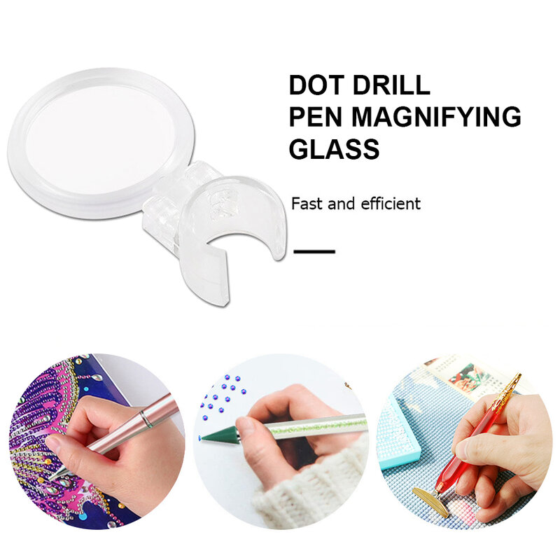 Diamond Painting Tools Magnifier Diamond Pen Magnifying Glass Penholder Magnifying Glass Tool for Painting Drawing Embroidery
