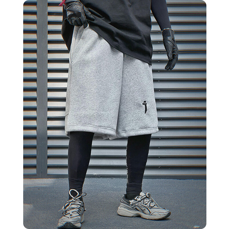 Unisex Summer Sports Shorts Casual Trendy Versatile Solid Cotton Split Pants Cargo Pants Men's clothing Harajuku High Street