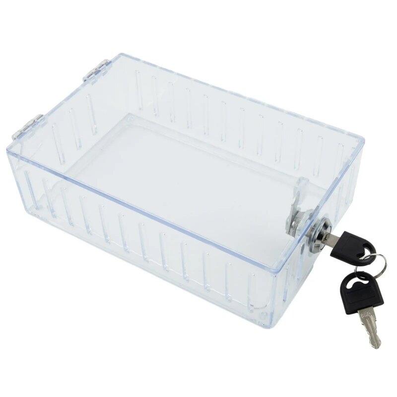 1pcs Brand New Convenient Churches Acrylic Box Lock Box Durable Easy To Install High Quality PS Material 7.2*5 Inches
