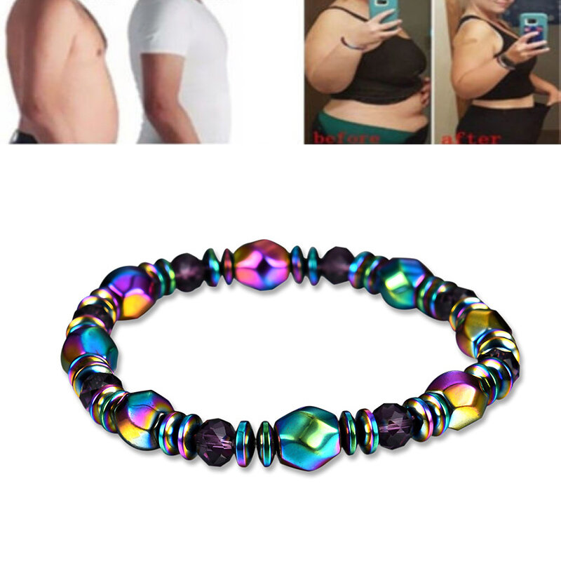 Unisex Gewicht Verlust Multicolor Magnetische Hämatit Perlen Armband Gesundheits