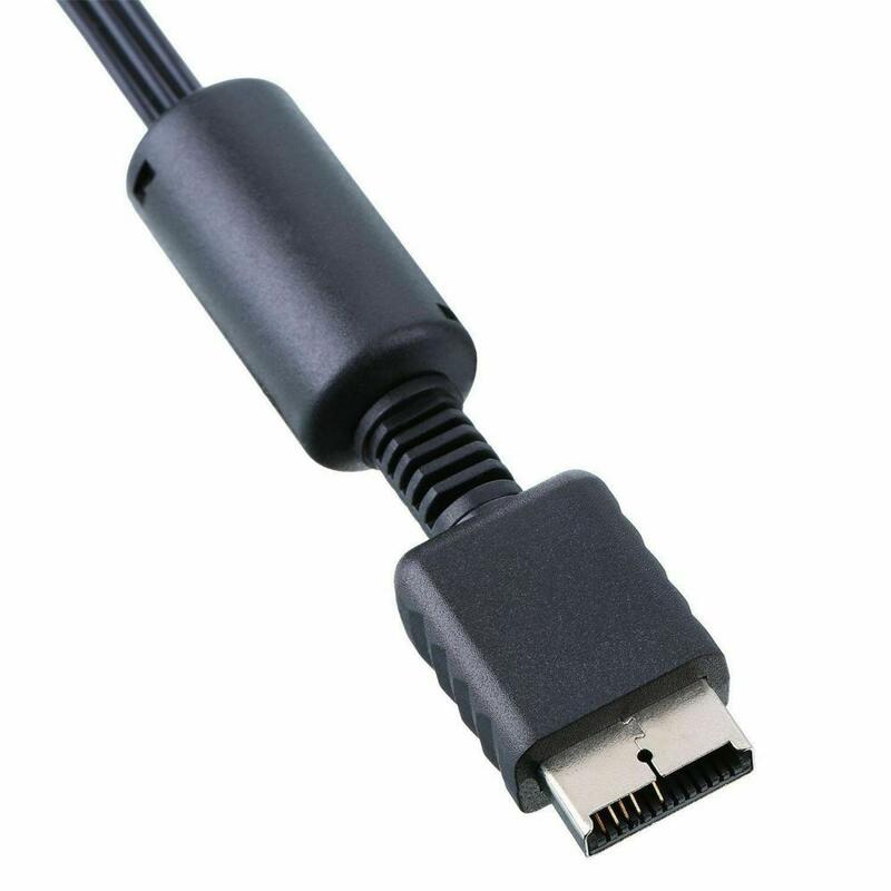 Cable auxiliar para vídeo, dispositivo resistente y bien hecho para Ps1, Ps2, Ps3, A/v, Av, estéreo, duradero, 1,8 M