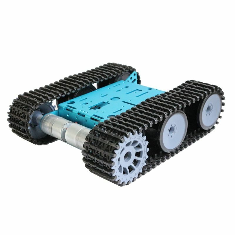 RC Tank Chassis Shock Absorption Trolley, Crawler Metal Frame com 6-9V Motor para Arduino Robot, Kit DIY, carro programável