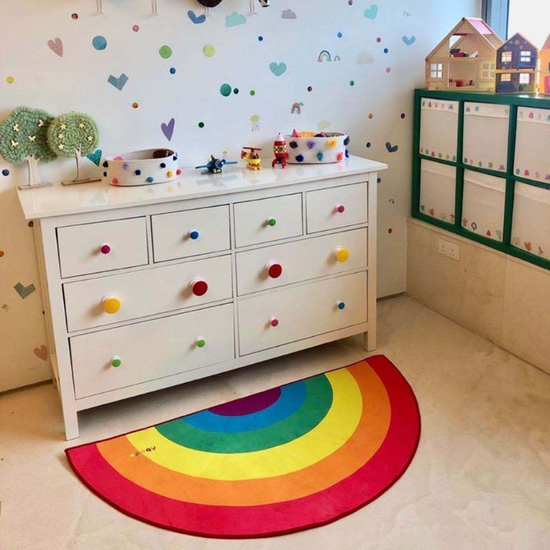 Houehold Rainbow Area Rug Colorful Floor Mat Doormat Decorative Carpet Decor Dropship