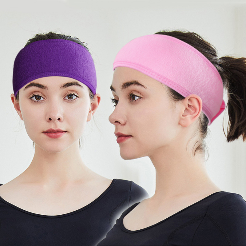 2pcs Spa Facial Headband Women Adjustable Bandanas Shower Hairband Stretch Towel For Bath Make Up Yoga Sport Accessories