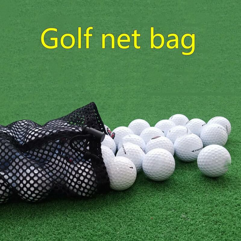 Tas jaring Golf praktis banyak digunakan kapasitas besar penutup tali tas bola Golf untuk pemain Golf tas Golf