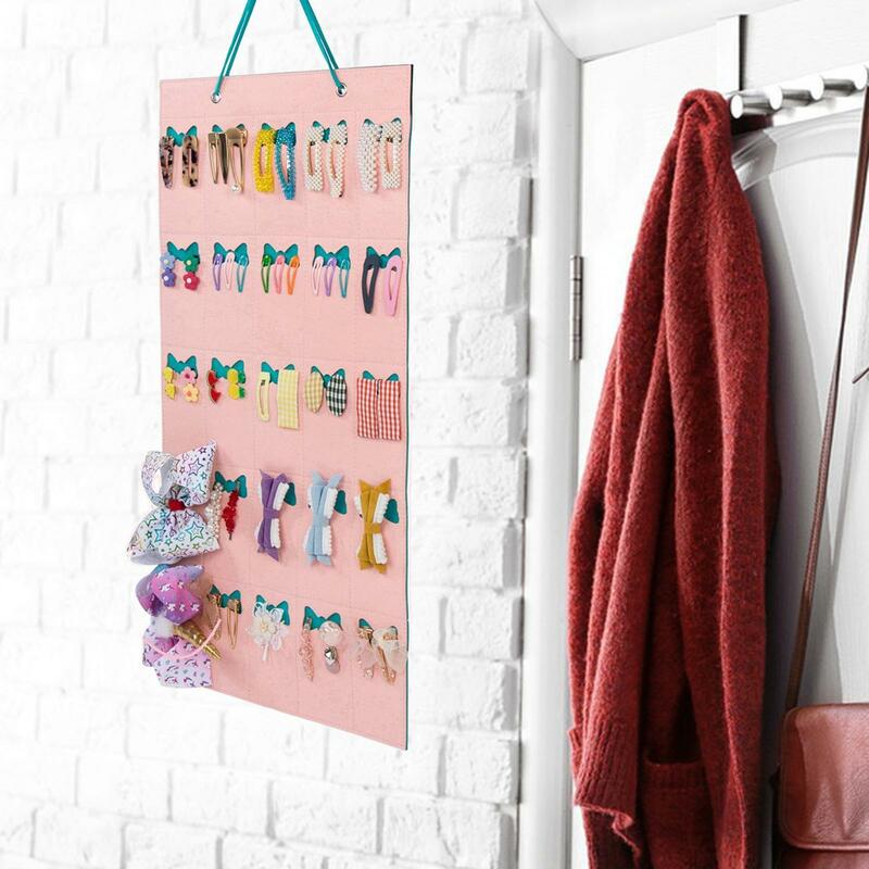 Hair Bow Holder Organizer Girls Wall Hanging Wall Decor Portable Hair Barrettes Hanger for Women Child Dorm Stores Girls