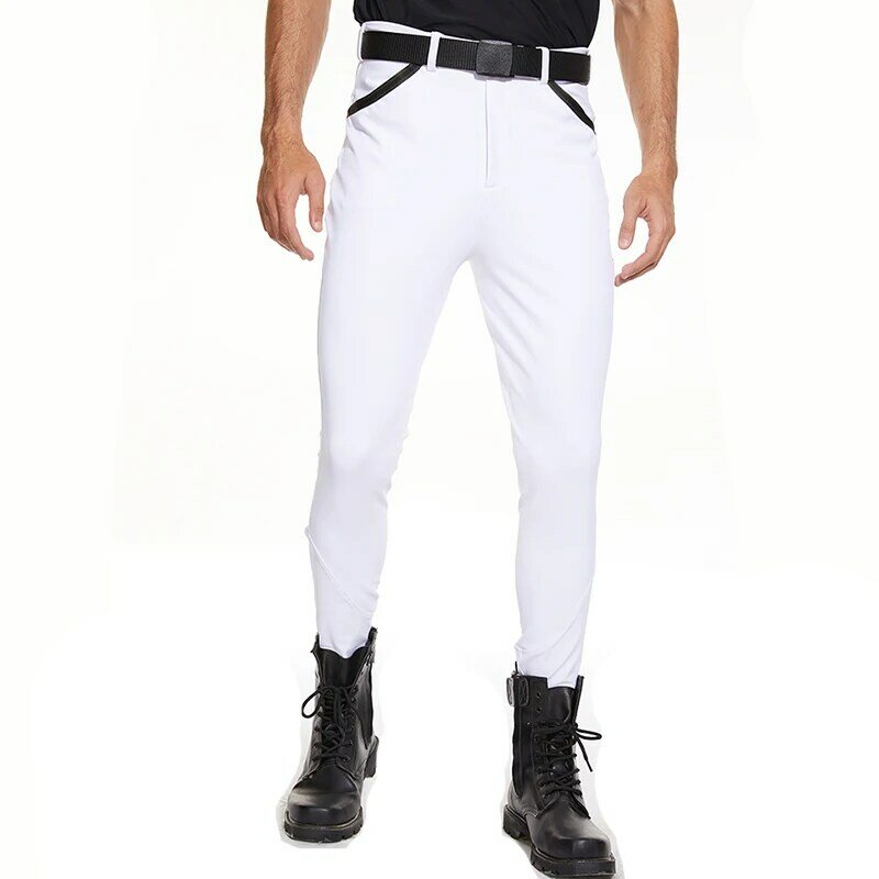 มาใหม่ล่าสุด Noble สีขาวม้าขี่ Legging Equitacion กางเกง Breathable Mens ขี่ม้าเสื้อผ้า