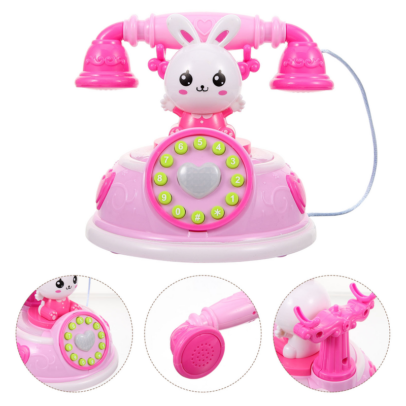 Téléphone simulé pour fille, jouet pour enfant, petit appareil ménager en plastique
