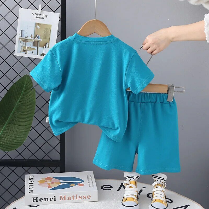 New Summer Baby Boys Clothes Suit bambini t-shirt Shorts 2 pz/set Toddler Girls abbigliamento neonato Casual Costume tute per bambini