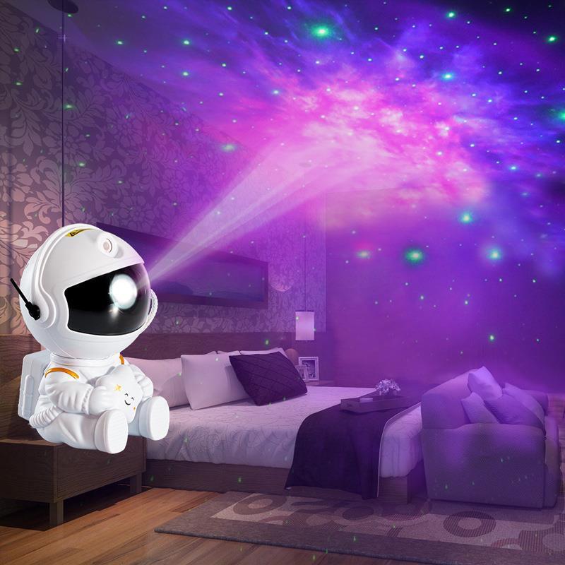 Luz de proyección de galaxia, luz nocturna de Ambiente, USB, decoración de dormitorio, llena de estrellas