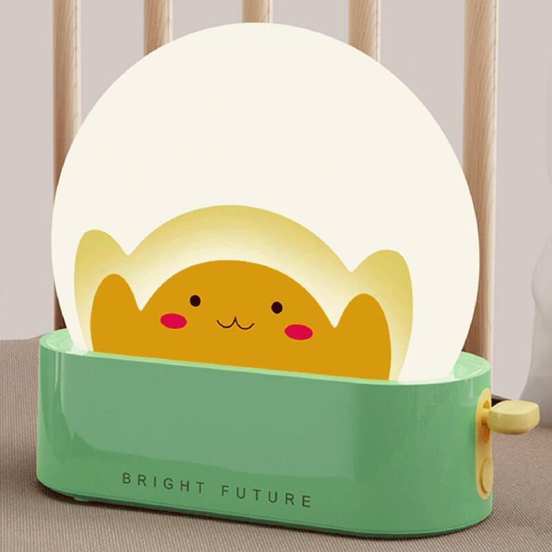 Lámpara de noche para guardería de bebé, iluminación con modo cambiante de 7 colores RGB, atenuación continua, tostadora, decoración de escritorio