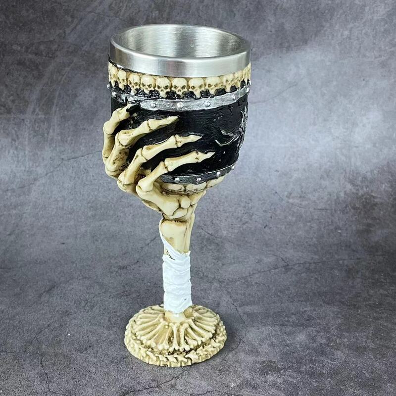 Classical Metal Wine Cup Handmade Goblet Household Copper Wine Glass Carving Pattern
