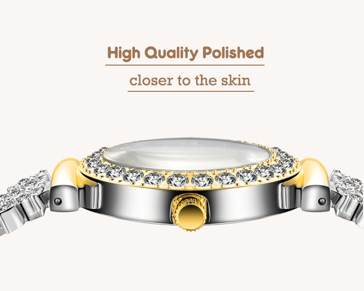 สุภาพสตรีนาฬิกาดีไซน์เนอร์สำหรับแบรนด์หรูผู้หญิงผีเสื้อ W/เพชร Elegant Womens นาฬิกาควอตซ์ Silver Gold Relogio Feminino