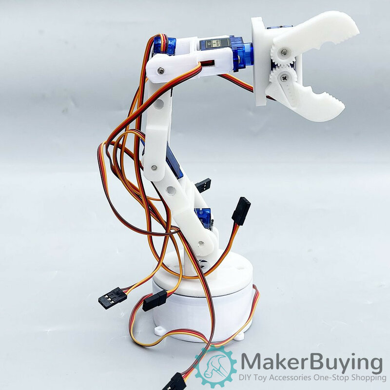 6dox 3D druk biały sześcioosiowy ramię robota robot DIY do druku 3D produkt SG90 SNAM7600