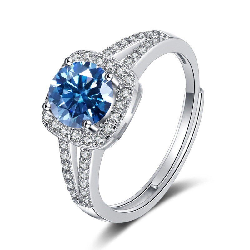 JOIAS HOME Fashion Silver 925 1ct D Color Moissanite anello con pietre preziose da donna, san valentino, compleanno, regalo di anniversario