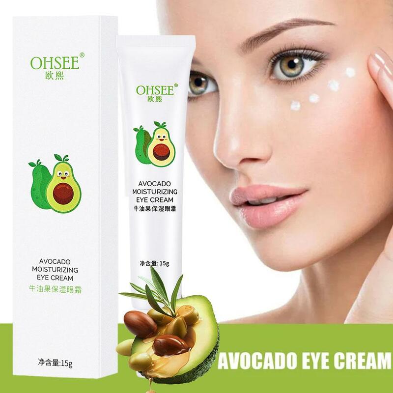 Crema para los ojos de aguacate, crema reafirmante para el cuidado de los ojos, ilumina las arrugas de la piel, elimina las bolsas de los ojos, el envejecimiento y la hinchazón, R5S8