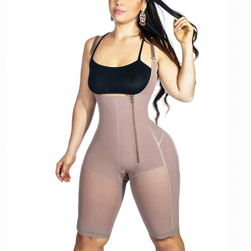 Fajas Postpartum Recovery Compression Garment Side Zipper Tummy Control Shapewear Slimming Fajas Sheath Woman Flat Belly