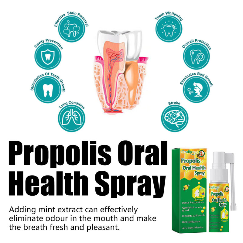 1/2/3 Pcs 20ml Portable Propoliss Oral Health Spray Easy Using Whitening Teeth Spray for Daily Use Oral Care Supplies
