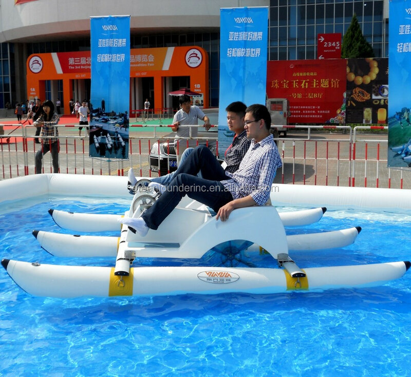 Fiberglass Assentos Pedal Barcos, bicicletas de água, PVC Pontoons, água ParkTwo pilotos, para venda