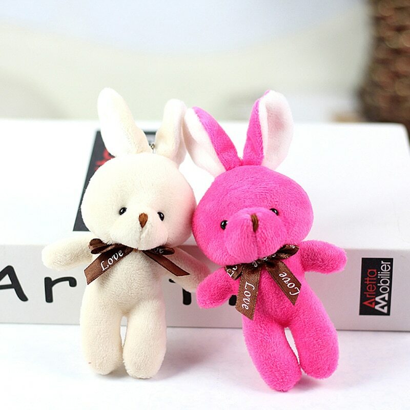 Bunny Plush Toys New Cute Bow Tie Rabbit Toy Christmas Gift Stuffed Animal Doll Holiday Gift Little Rabbit Doll Plush Toys